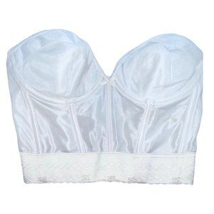 Marionat 38C White Nylon Corset Bridal Bra